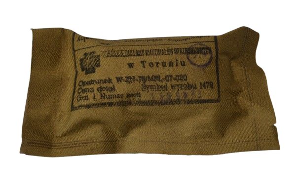 opatrunek wojskowy prl toruń gatunek 1 bandaż