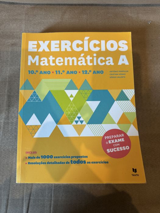 livro de exame Matemática A editora texto
