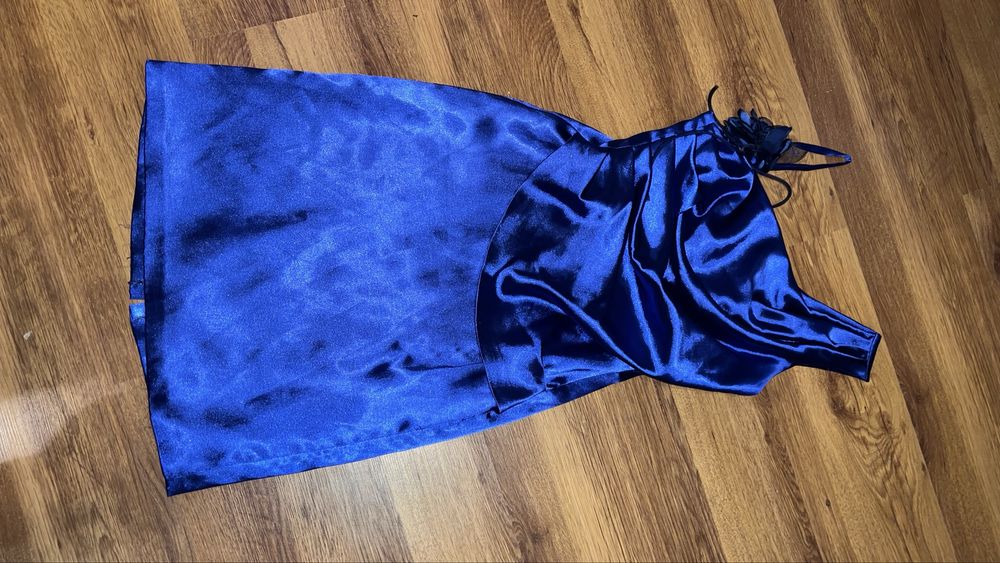 A tła sowa sukienka koktajlowa na imprezę wesele 36 S