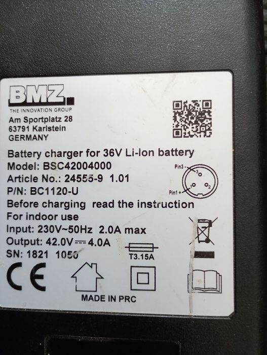 Ładowarka BMZ 36V