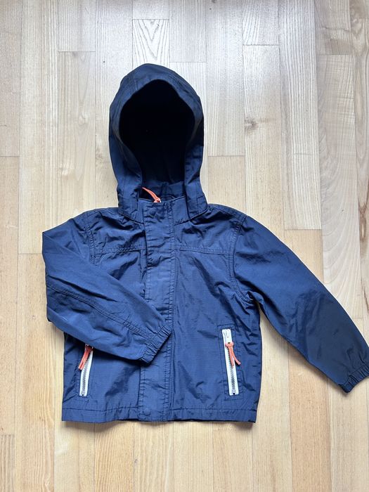 Kurtka chłopięca H&M r. 104 granatowa wiatrówka softshell z kapturem