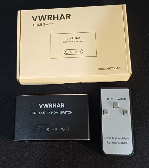 HDMI Switch with Remote Control VWRHAR 4K 3-in-164172187819011120