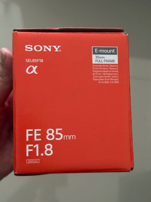 Sony 85mm 1.8 NOVA Nunca usada