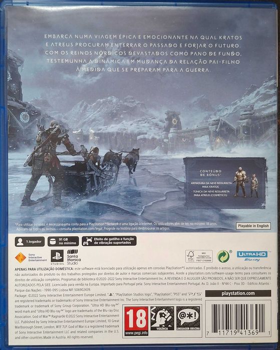 Jogo God of War RAGNAROK PS5