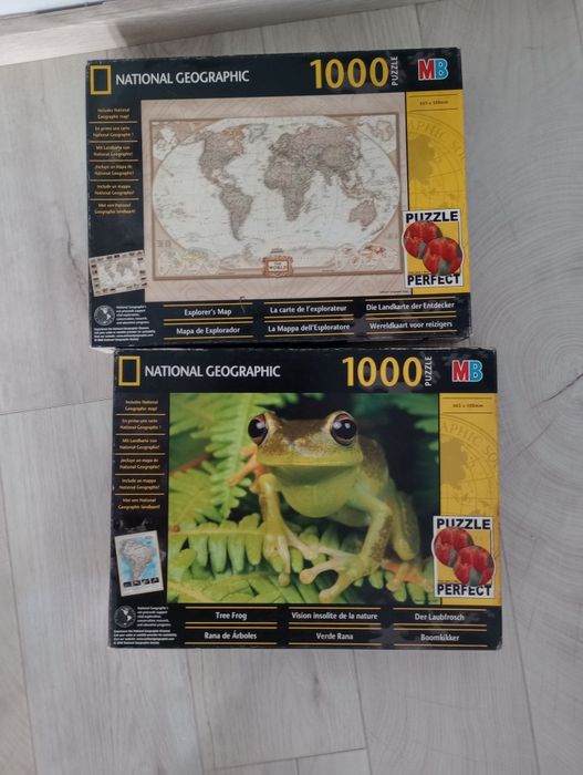 Puzzle 1000 sztuk żaba panoramiczna ogromna mapa Brazylia