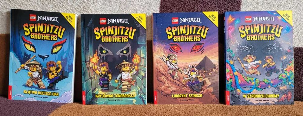 książki LEGO Ninjago Spinjitzu Brothers wszystkie 4 tomy SUPER STAN