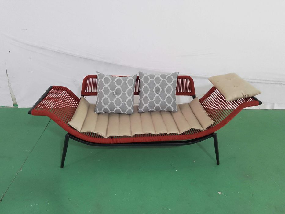 sofa leżanka ogrodowa technorattan 2 osoby poduszki taras patio nowość