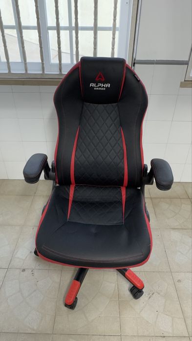 Cadeira Alpha Gamer SIRIUS Preta Vermelha Rio de Mouro •