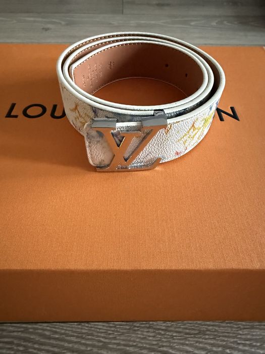 Pasek Louis Vuitton colorful monogram z srebrną klamrą 105cm