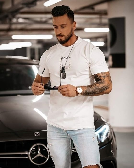 T-shirt męski Olavoga Marc XL biały