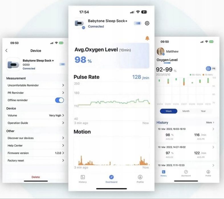 Pulsoksymetr Monitor snu oddechu tlenu PO5 dla niemowląt dzieci Alarm