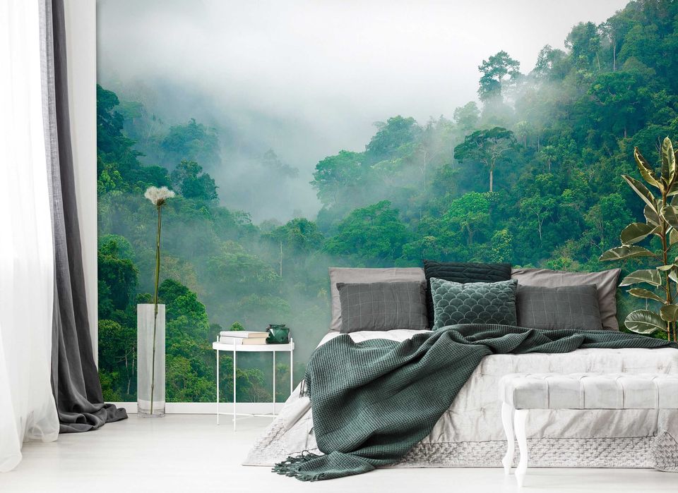 Fototapeta Las We Mgle Krajobraz 3D Na Twój Własny Rozmiar + KLEJ