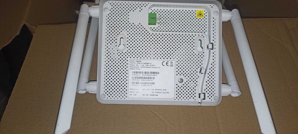 10x Dasan H660 GM GPON ONT 4x GE router NAT, Wifi 2.4 i 5 GHz
