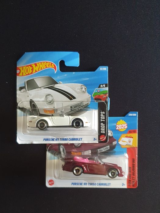 2 Hot Wheels Porsche 911 Cabrio