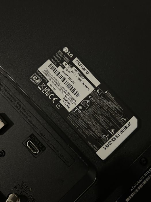 TV LG 50” 4K Smart TV (50UQ75006LF) – ecrã partido – ideal para peças