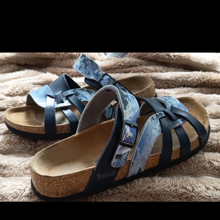 Биркенштоки ортопедичні шльопанці шльопки betula by birkenstock 38 сині взуття б у