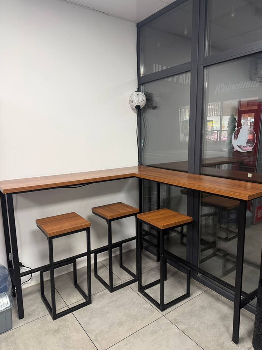 Барний стіл, стіл для кафе, стільці, бїарная стойка комплект