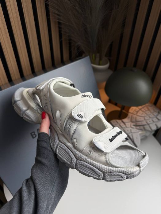 Жіночі сандалі босоніжки Balenciaga 3XL Sandals 36-45р Black White Cream Dirty