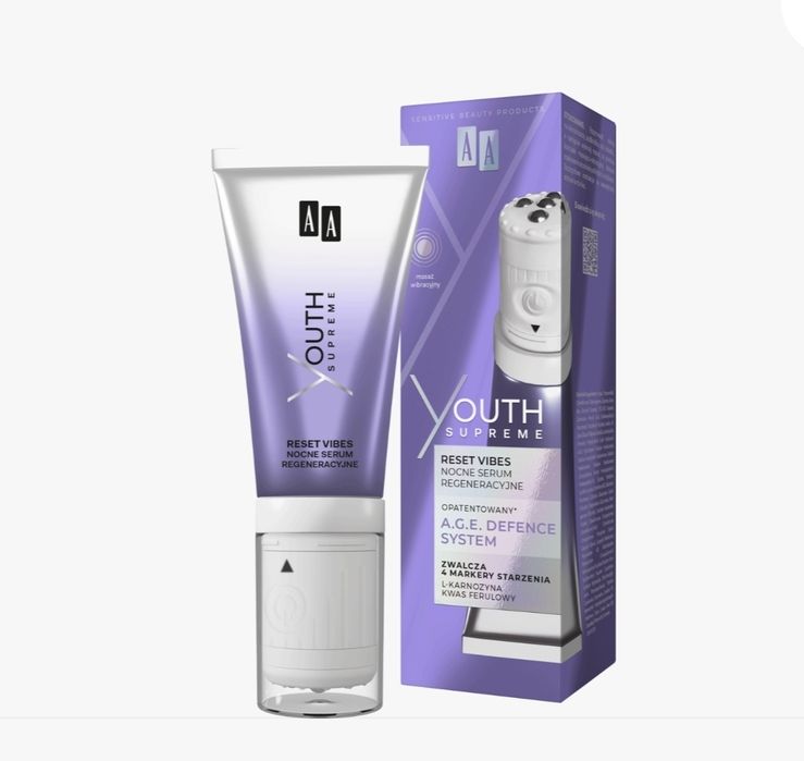AA Youth Supreme nocne serum regeneracyjne z masażerem 30 ml