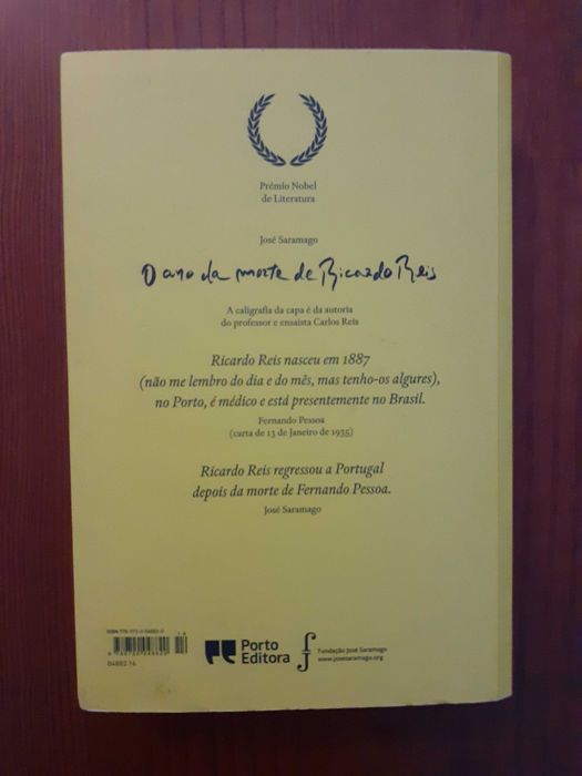 O ano da morte de ricardo reis, de jose Saramago