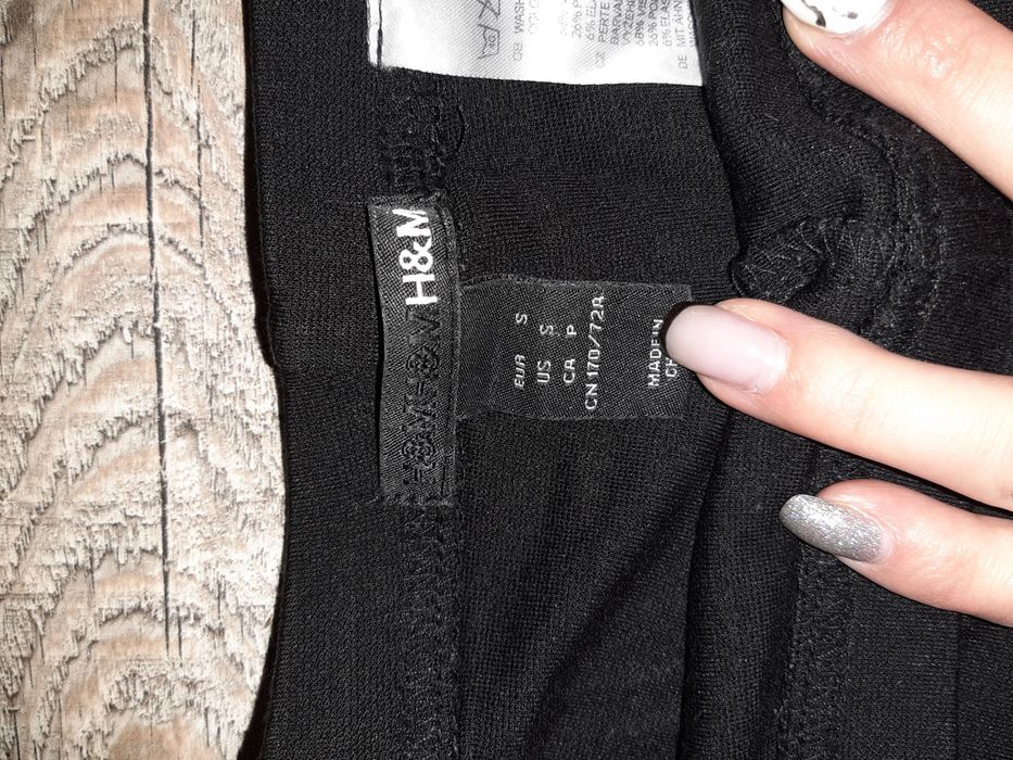 Leginsy h&m czarne 36 z zamkami