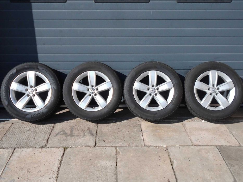 ! Koła aluminiowe zima 17 5x112 Vw Tiguan II Terraco Skoda Kodiaq TPMS