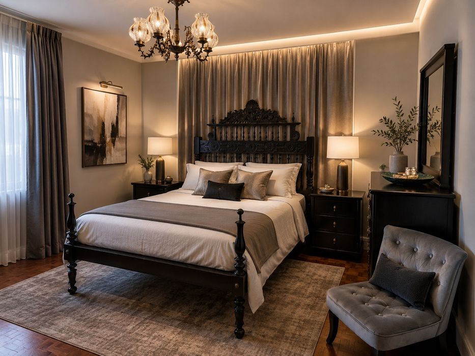 Cama de Madeira e colchão