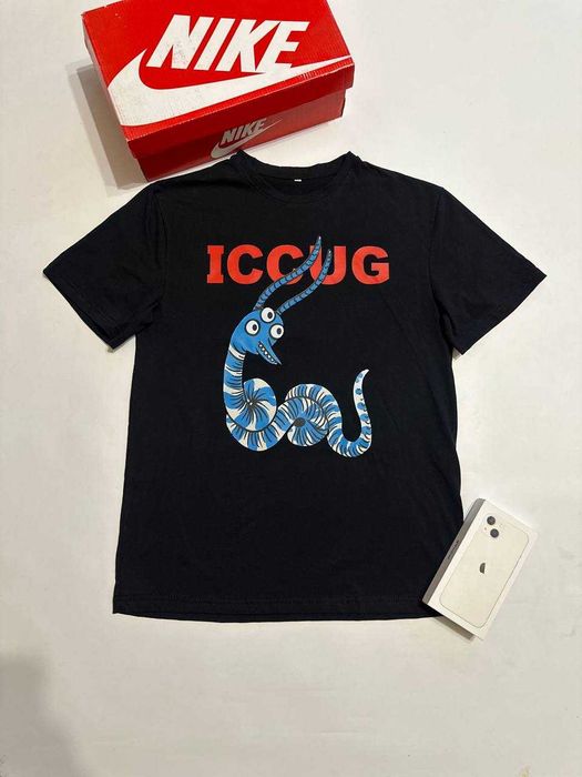 Футболка Gucci drip drill/ gucci iccug/ Гучі / чорна /футболки / гусінь/ гучі гусінь / унісекс/ майка