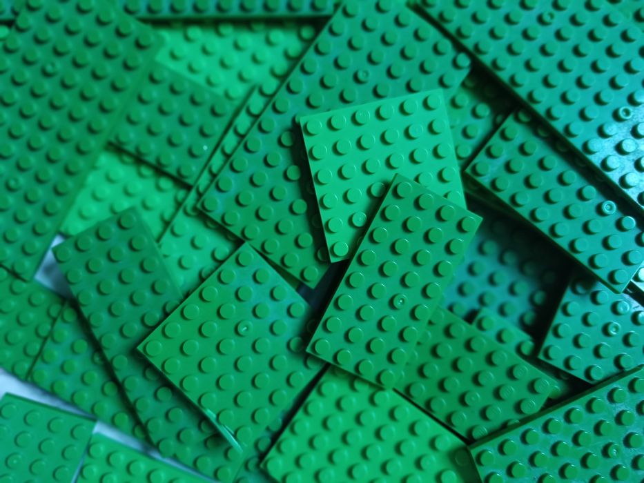 Klocki LEGO zestaw zielonych płytek