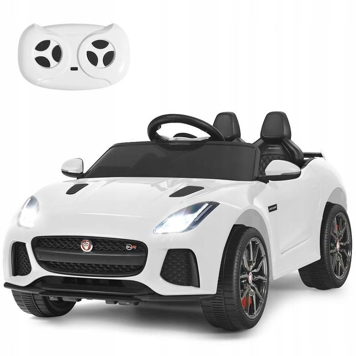 Samochód elktryczny 12V  dla dzieci Jaguar F-TYPE SVR biały