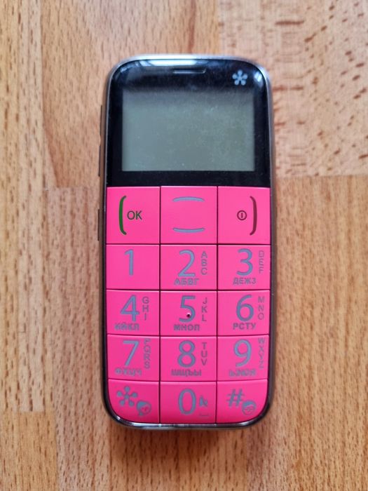 Кнопочный телефон just5 cp10 розовый