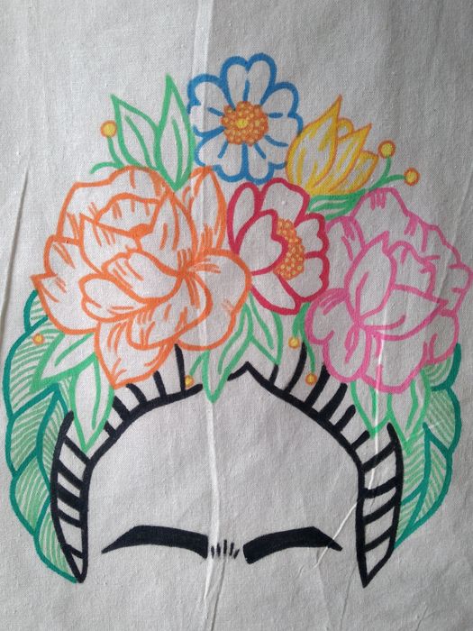 Eko torba ręcznie malowana torba materiałowa na zakupy shopper bag