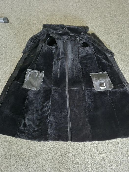 Дублянка жіноча чорна с хутром зіма/осінь