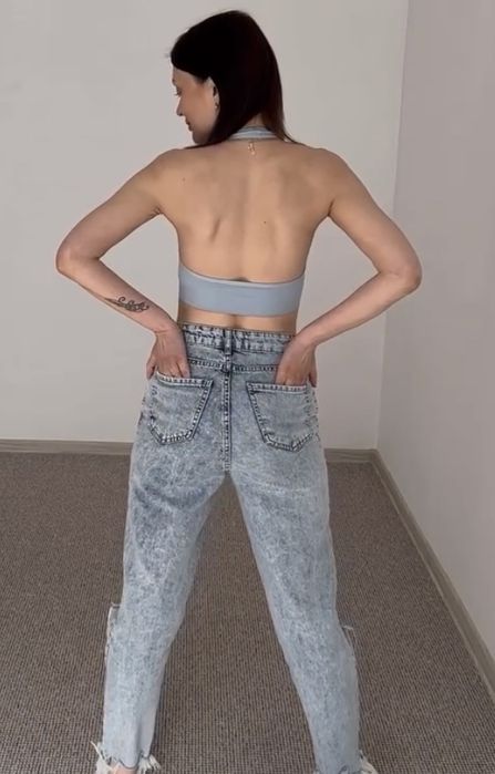 Чорний топ xs з відкритою спинкою в рубчик без застібок, бюстгалтер