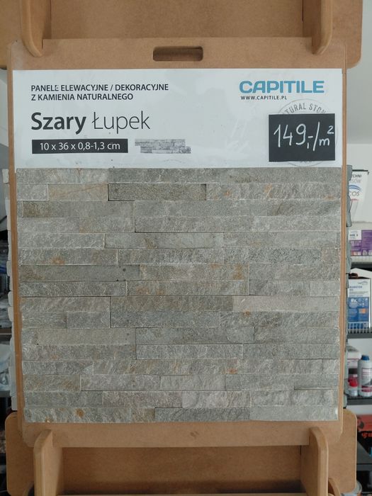 kamień dekoracyjny szary łupek 10x36x0,8x1,3 149 zł mkw