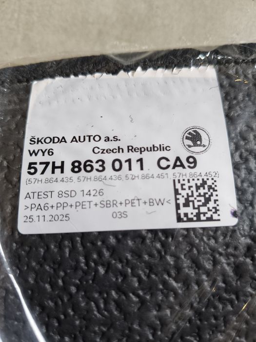 Dywaniki welurowe skoda kodiaq II