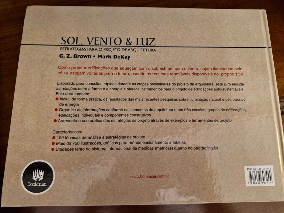 Livro Sol, Vento e Luz, estratégias para o projecto de arquitectura