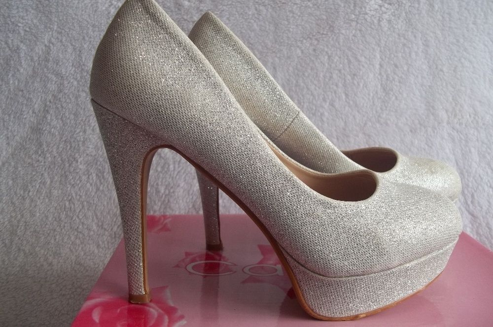 Туфлі срібні р. 38, 24,5 см
