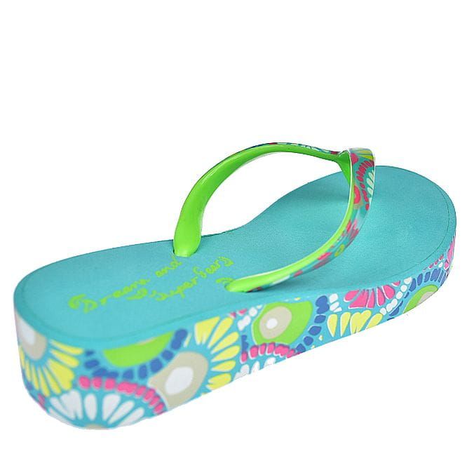 Klapki japonki dziecięce na koturnie A9589 l.bl roz. 31