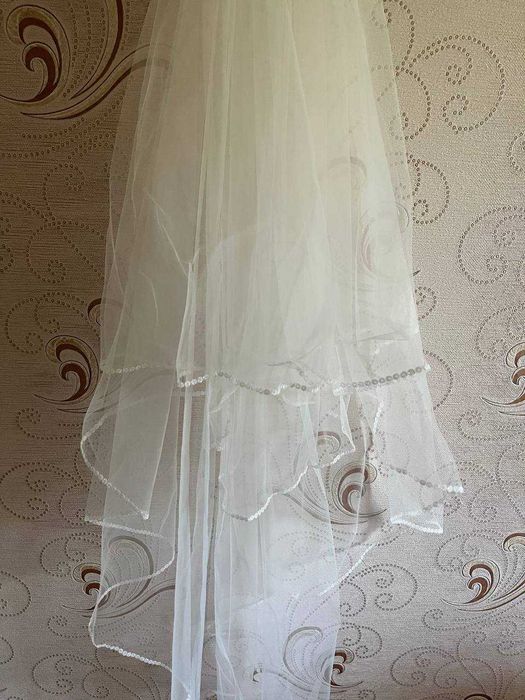 Свадебная фата, Весільна фата двух слойная, 2-х двухуровневая