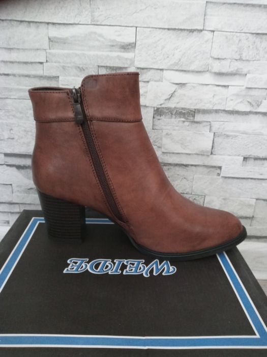 Nowe jesienne brązowe botki damskie rozmiar 40