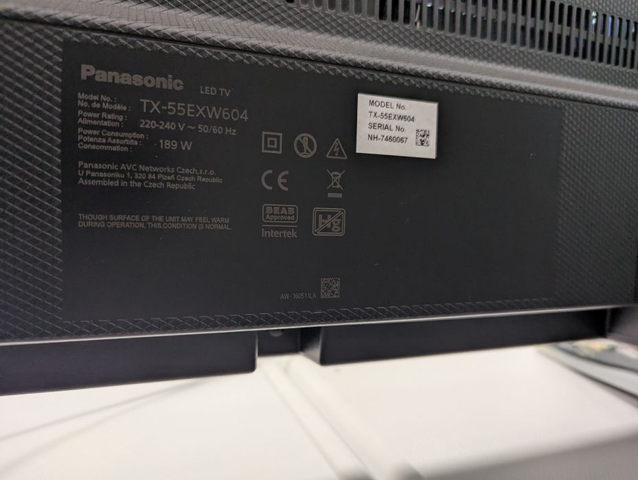 Телевізор Panasonic TX-55EXW604  55-дюймів 4K Ultra HD Smart TV 4К Wi Fi Б/В