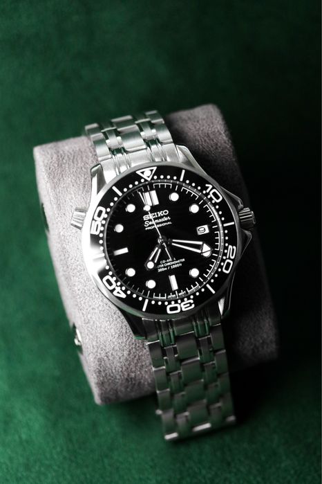 Zegarek Seiko Mod Seamaster Black Custom Mod