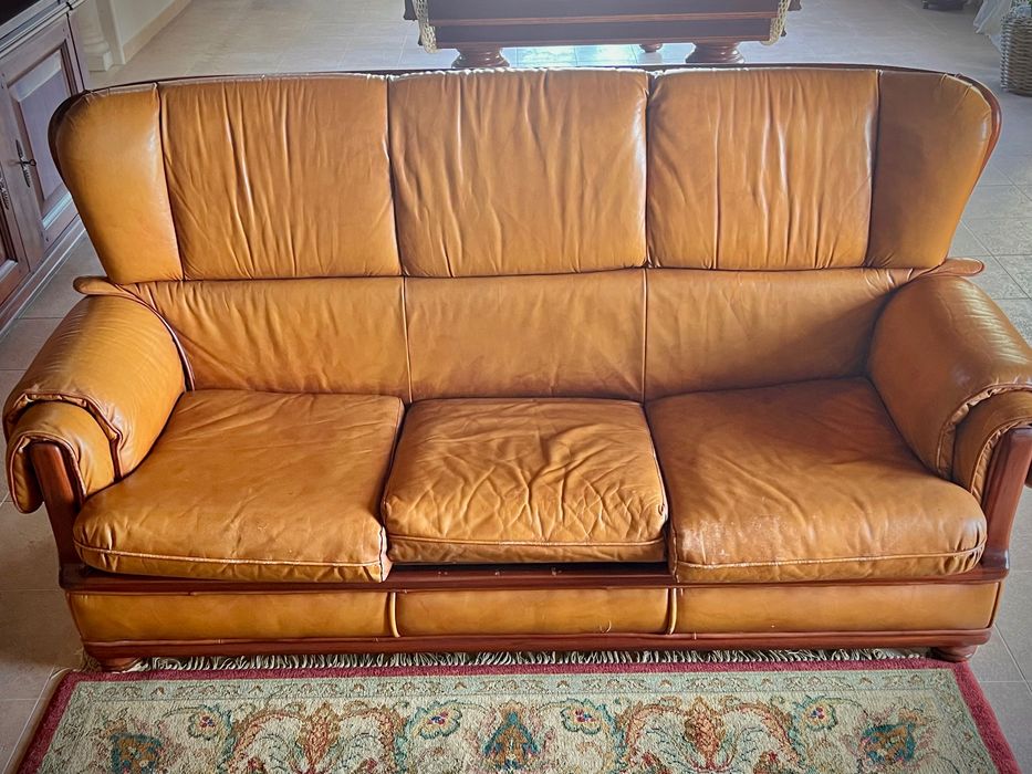 Couch in Soft Butterscotch Leather