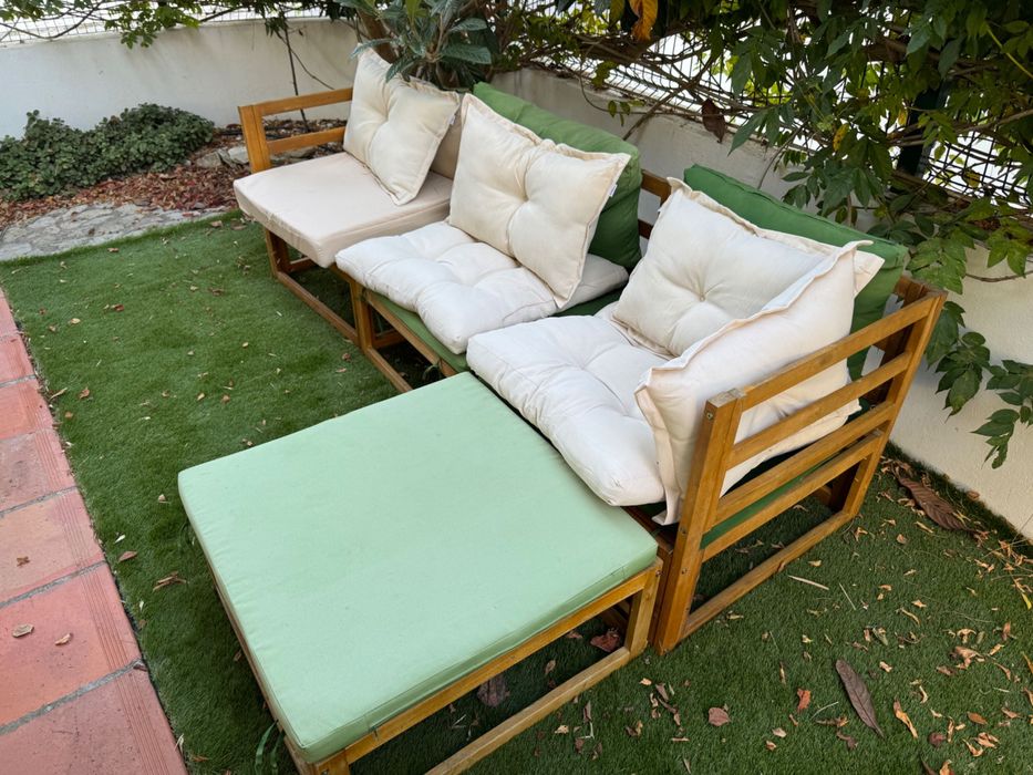 conjunto de jardim em bom estado