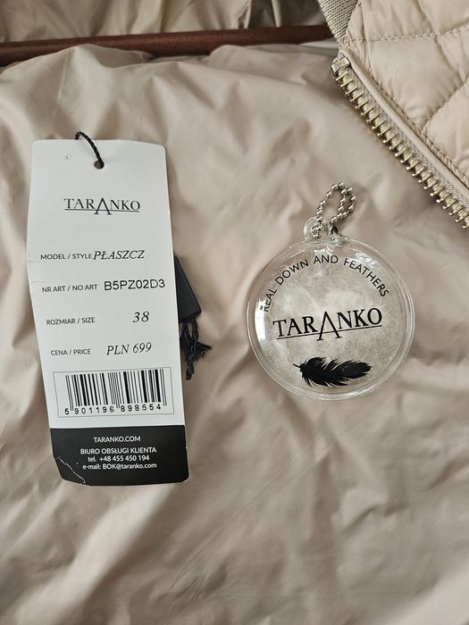 Taranko plaszcz puchowy 38, ecru