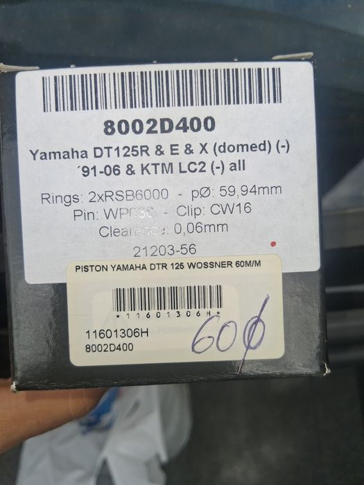 Vendo motor DTR 125cc