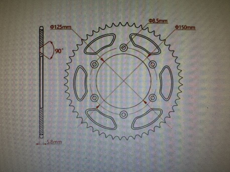 Звезда задняя ведомая 520-51T (мото KTM,Kovi,Geon,Hyper) FPWZ 520-49T