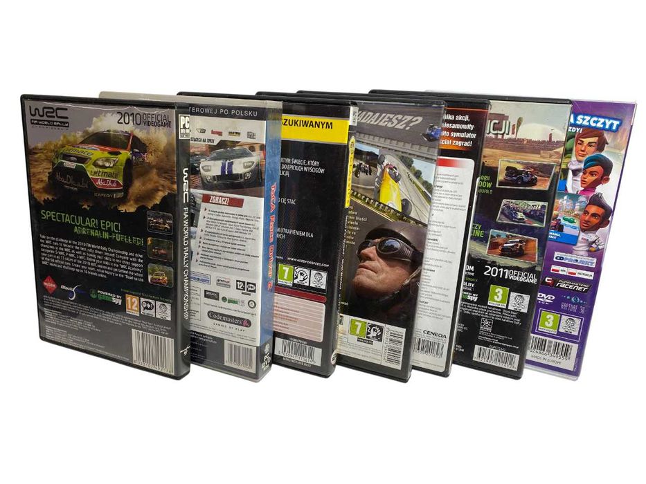 Zestaw 7 gier PC - wyścigi / rajdy / klasyki