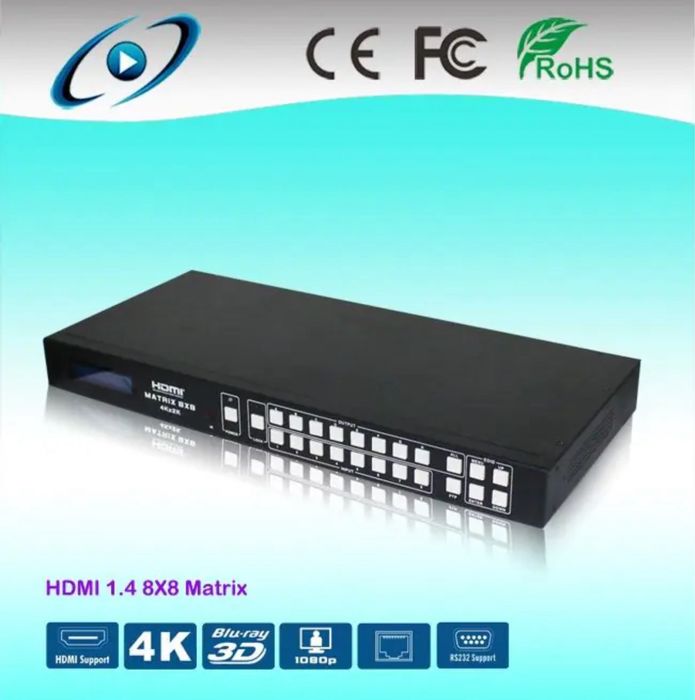 Матричный коммутатор HDMI 8X8 MATRIX SWITCH, 4K/60